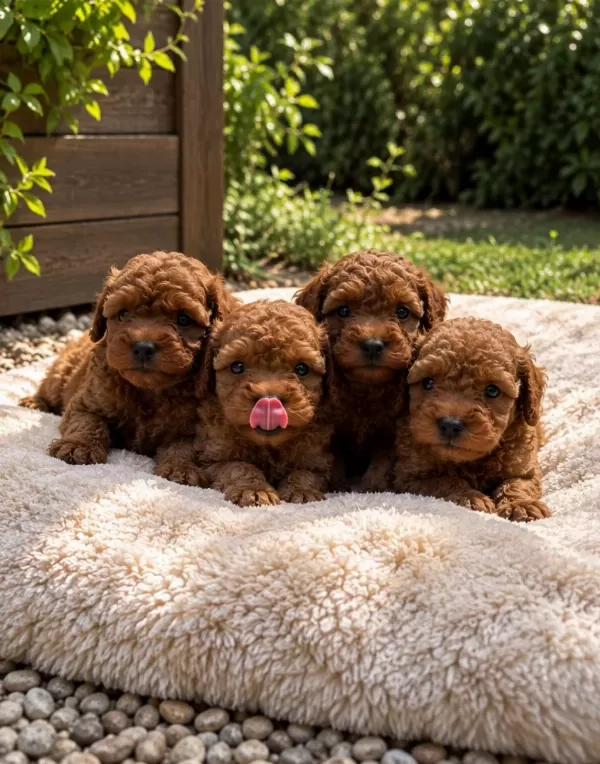 Ziyarete Açik Erkek Dişi Poodle Bebekler Aşili
